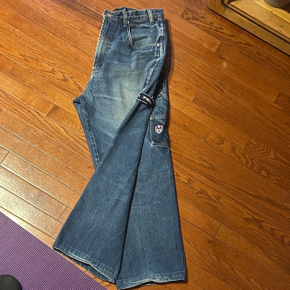 Phat Farm Denim - Phat Farm Pre Y2K Baggy High Rise Zip Fly Jeans